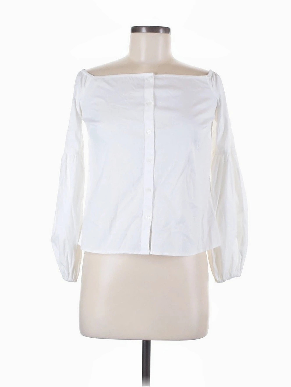 Express Off-Shoulder Blouse in White Size Medium NWT
